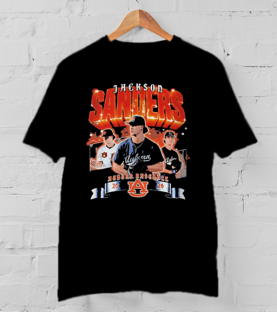 Jackson Sanders Auburn Baseball 2026 T-Shirt