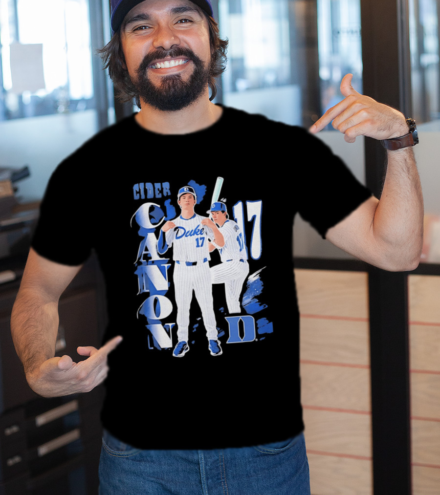 Duke Blue Devils Cider Canon 17 Baseball Team T-Shirt