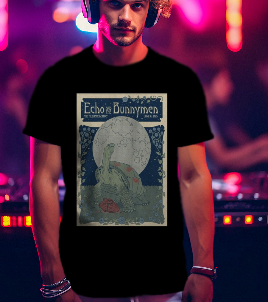 Echo And The Bunnymen The Fillmore Detroit June 16 2026 Turtle Moon T-Shirt