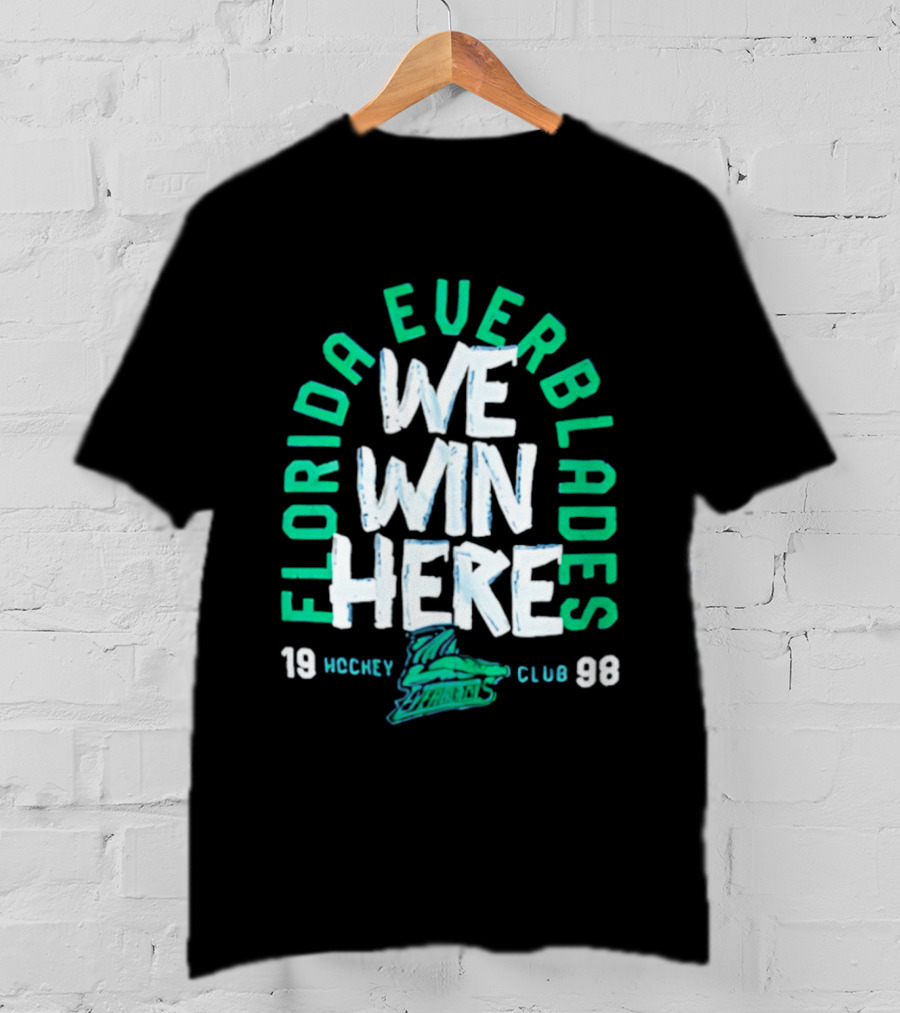 Florida Everblades We Win Here 1998 Hockey Club T-Shirt