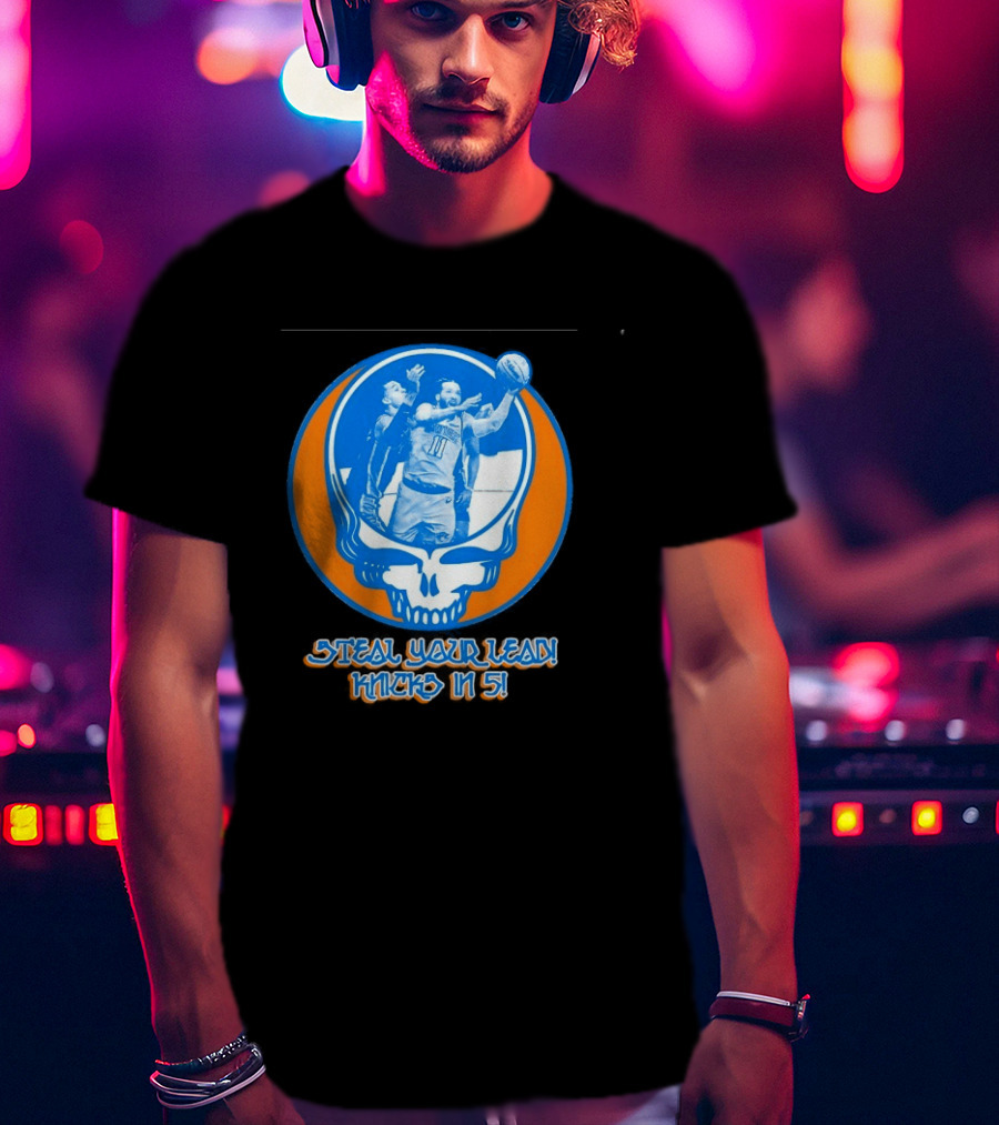 New York Knicks Jalen Brunson Steal Your Lead Knicks In 5 T-Shirt