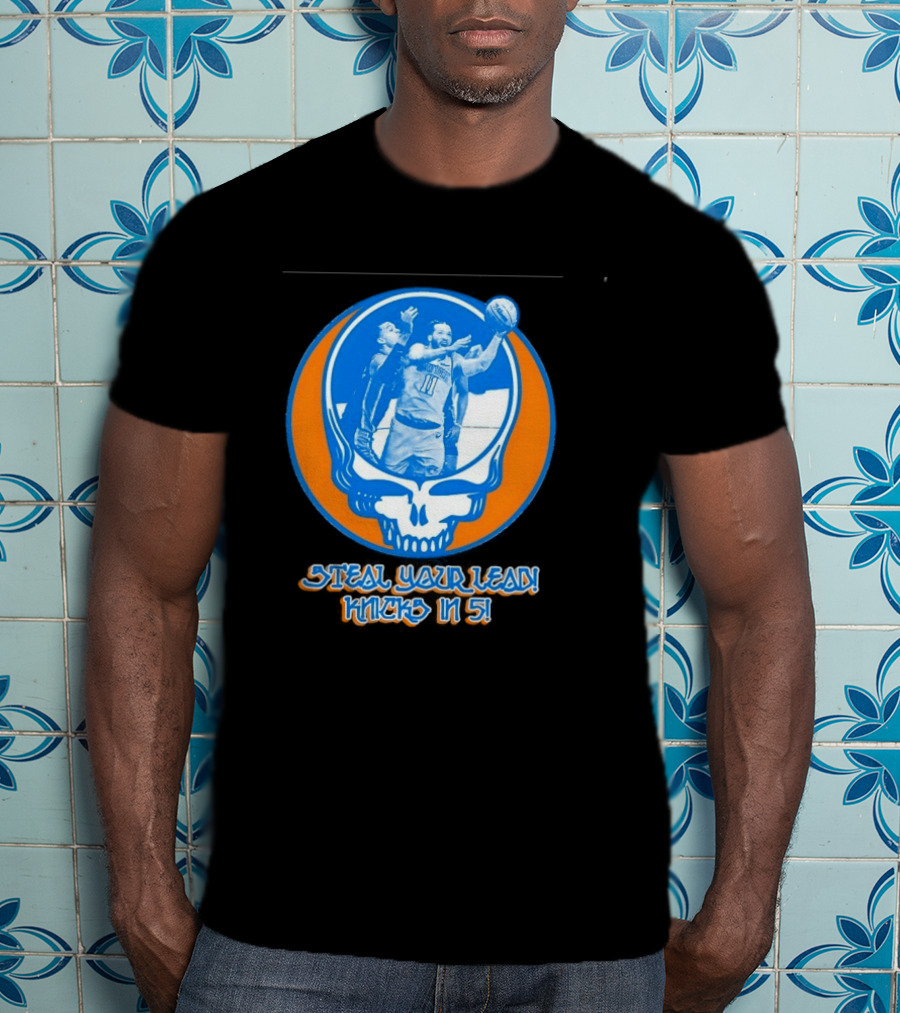 New York Knicks Jalen Brunson Steal Your Lead Knicks In 5 T-Shirt