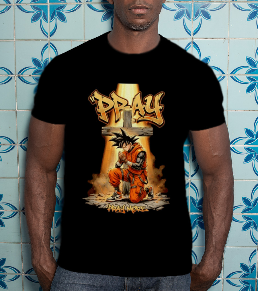 Pray More Jesus Son Goku Dragon Ball T-Shirt