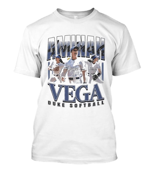 Aminah Vega Duke Softball Team Player 17 T-Shirt