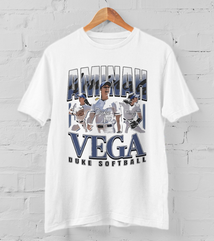 Aminah Vega Duke Softball Team Player 17 T-Shirt