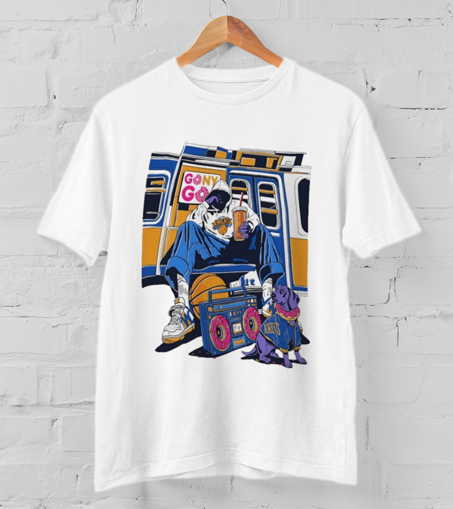 Knicks New York Subway GoNY Go Donut Streetwear Basketball T-Shirt