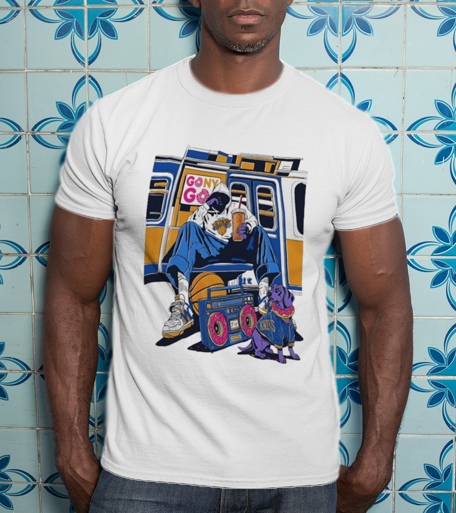 Knicks New York Subway GoNY Go Donut Streetwear Basketball T-Shirt