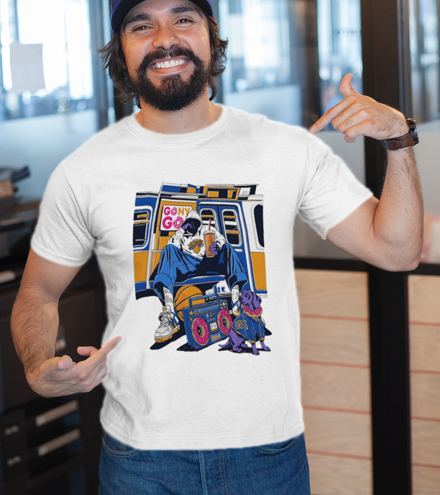 Knicks New York Subway GoNY Go Donut Streetwear Basketball T-Shirt