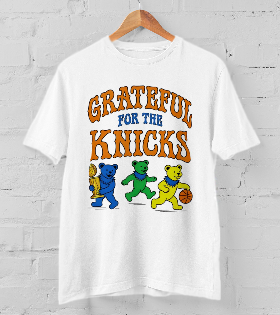 Grateful Dead New York Knicks Bears Basketball Trophy T-Shirt
