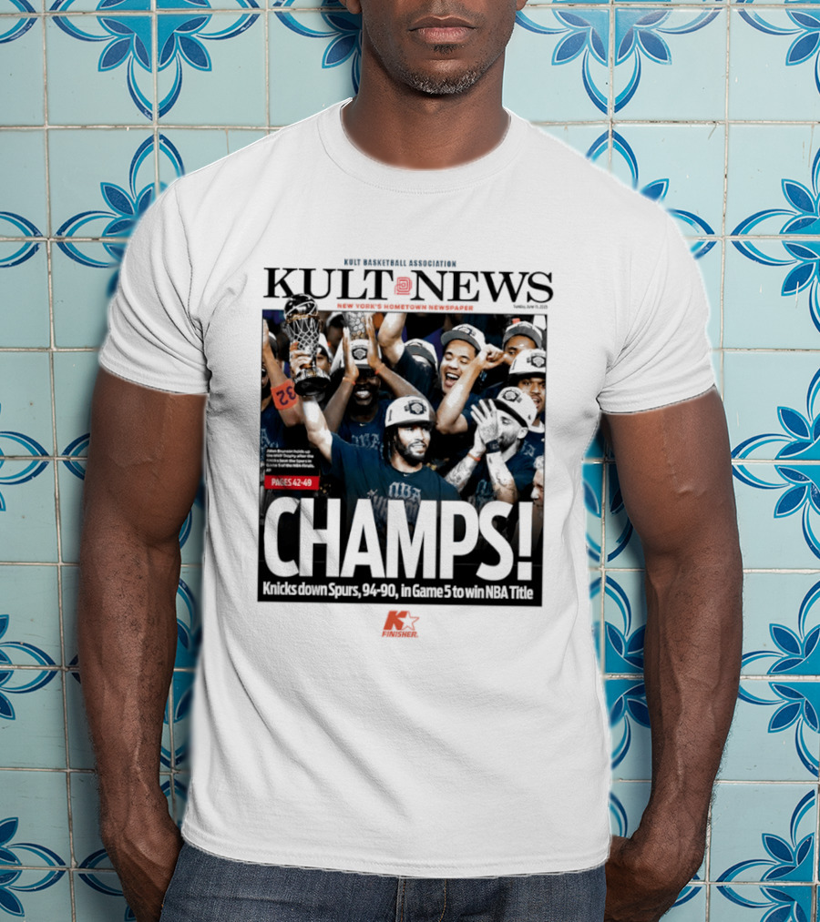 KULT NEWS NBA Champs New York Knicks Jalen Brunson Spurs Down 94 90 Game 5 Title T-Shirt