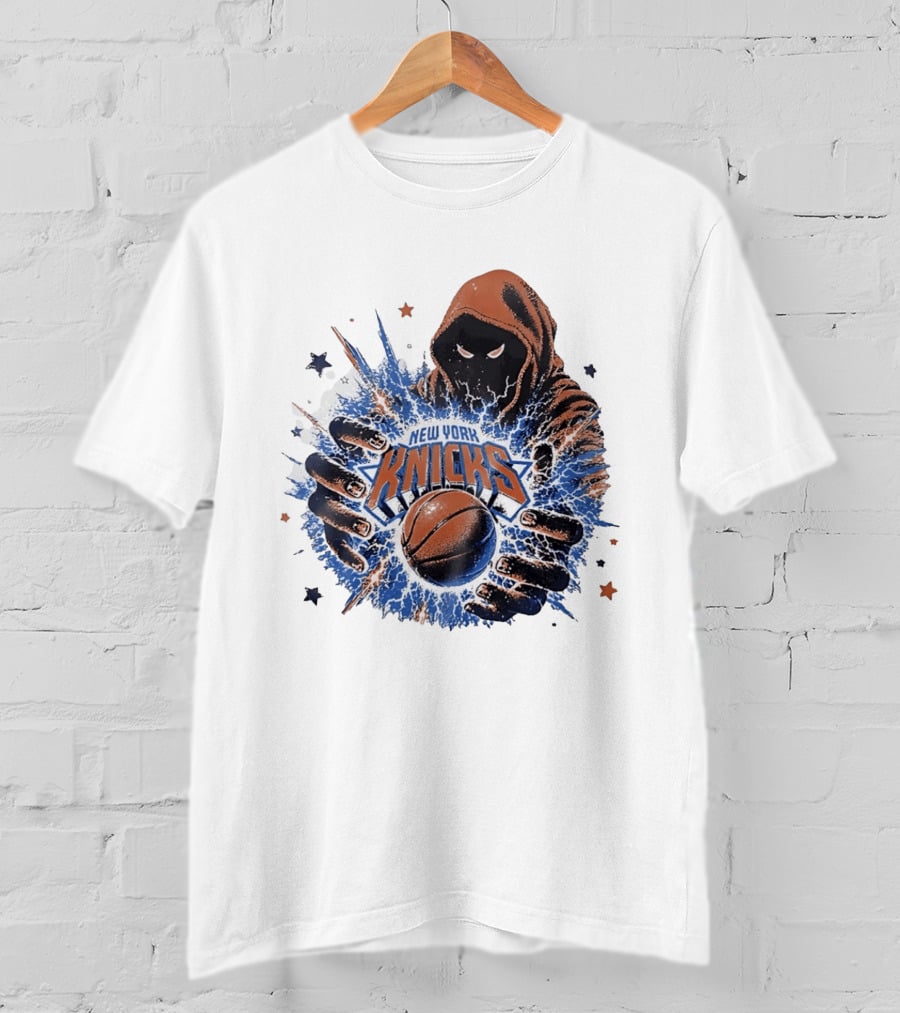 New York Knicks Dark Wizard Basketball Power T-Shirt