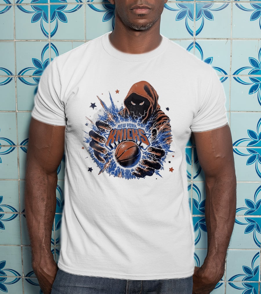 New York Knicks Dark Wizard Basketball Power T-Shirt