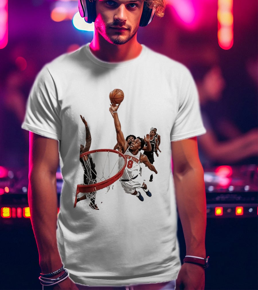 Obi Toppin New York Knicks NBA Layup Action T-Shirt