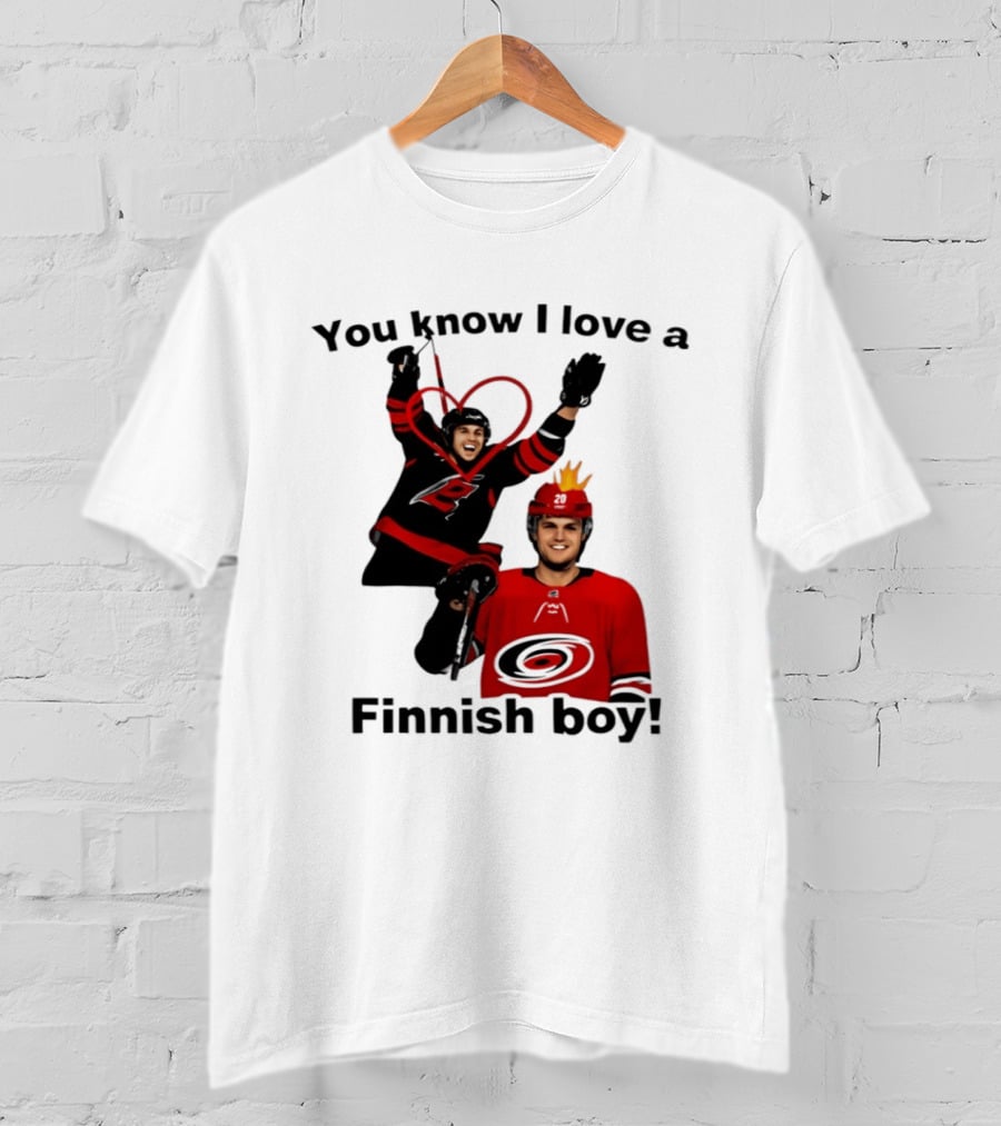 You Know I Love A Finnish Boy Carolina Hurricanes Celebration Fan Favorite T-Shirt