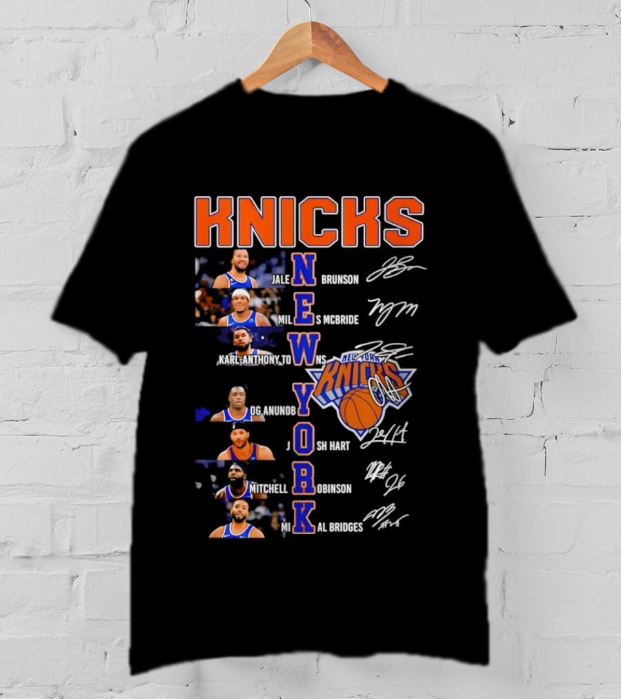 Knicks New York Brunson Robinson Hartenstein Randle Barrett Rose Quickley Hart Bridges T-Shirt