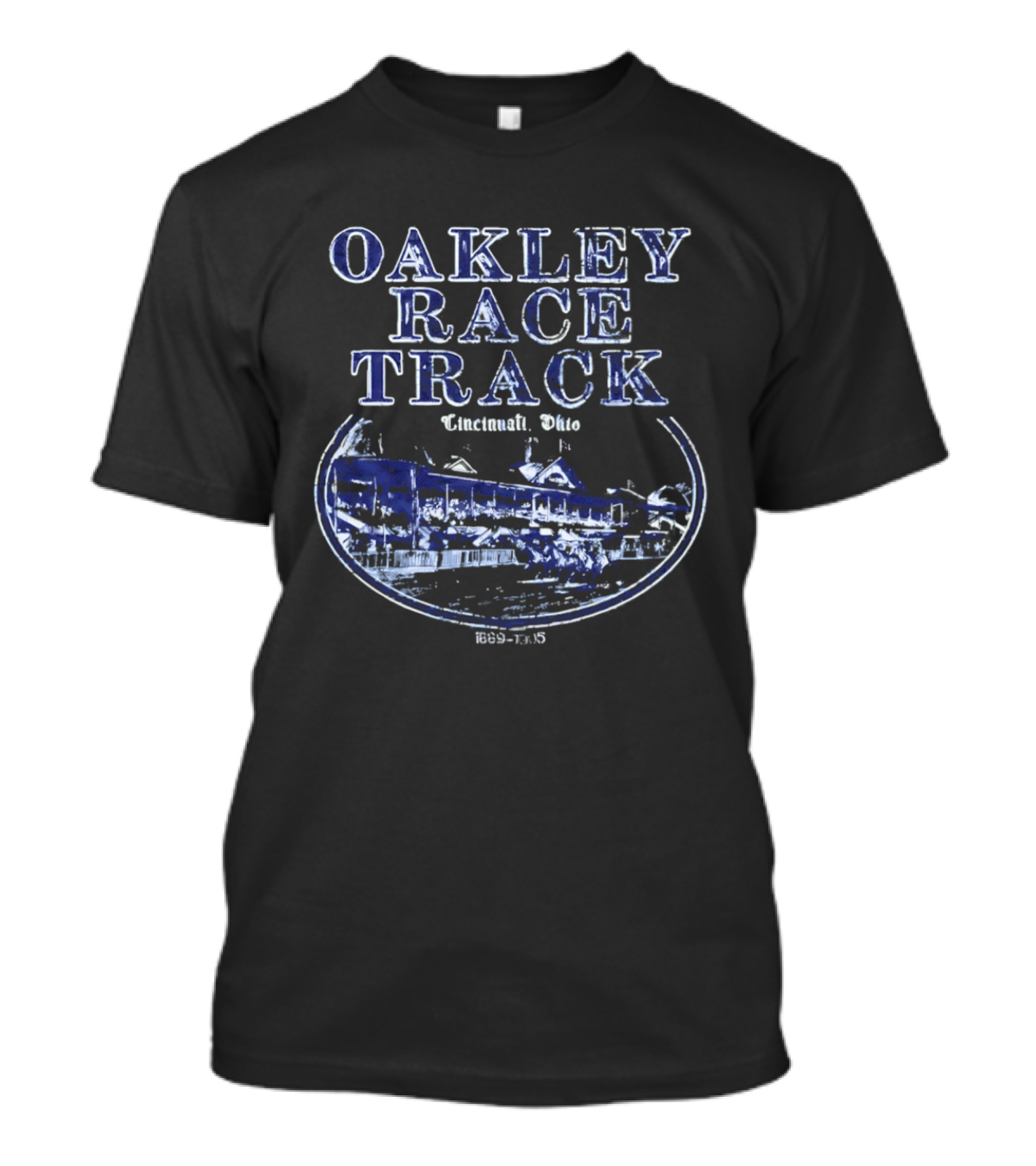 Oakley Race Track Cincinnati Ohio 1875 Horse Racing Vintage Scene T-Shirt