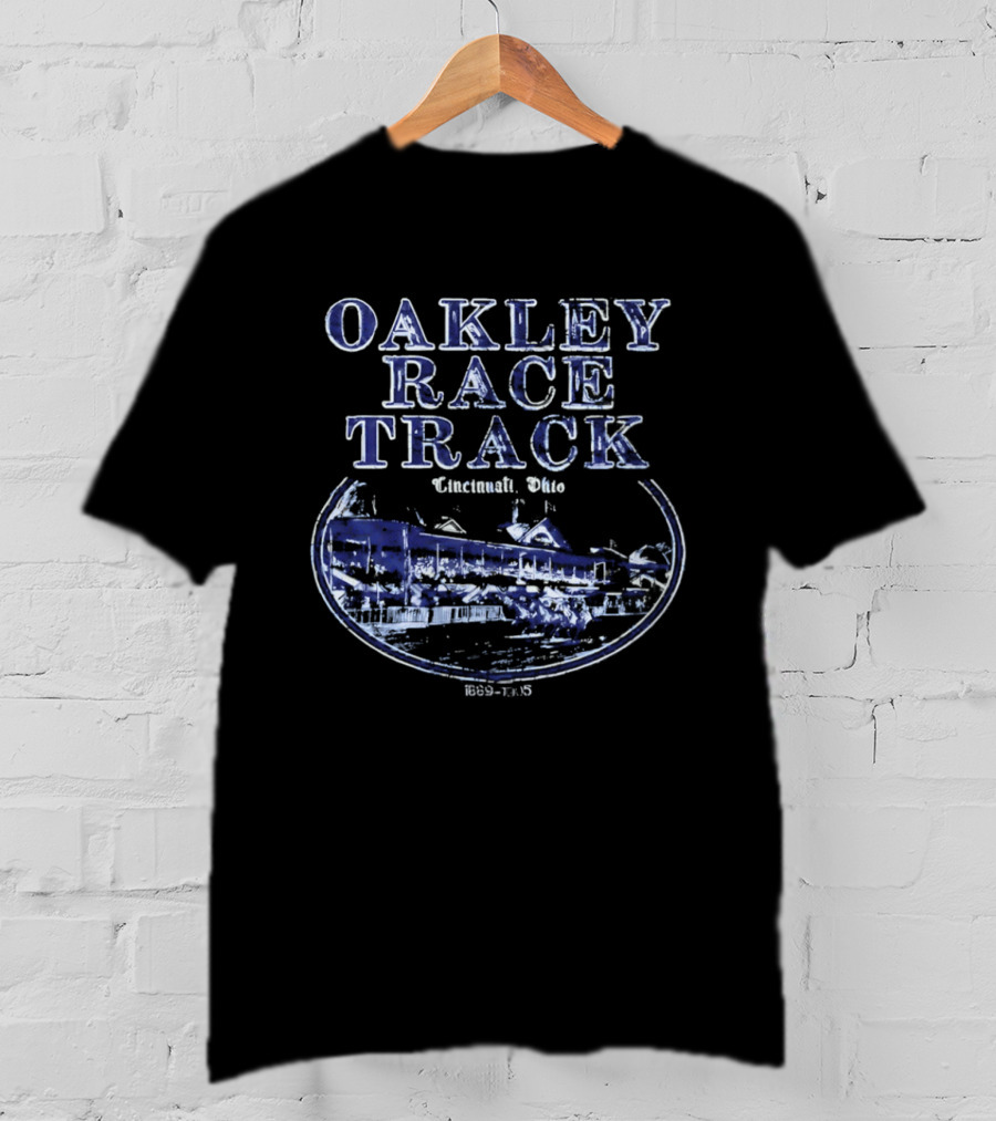 Oakley Race Track Cincinnati Ohio 1875 Horse Racing Vintage Scene T-Shirt