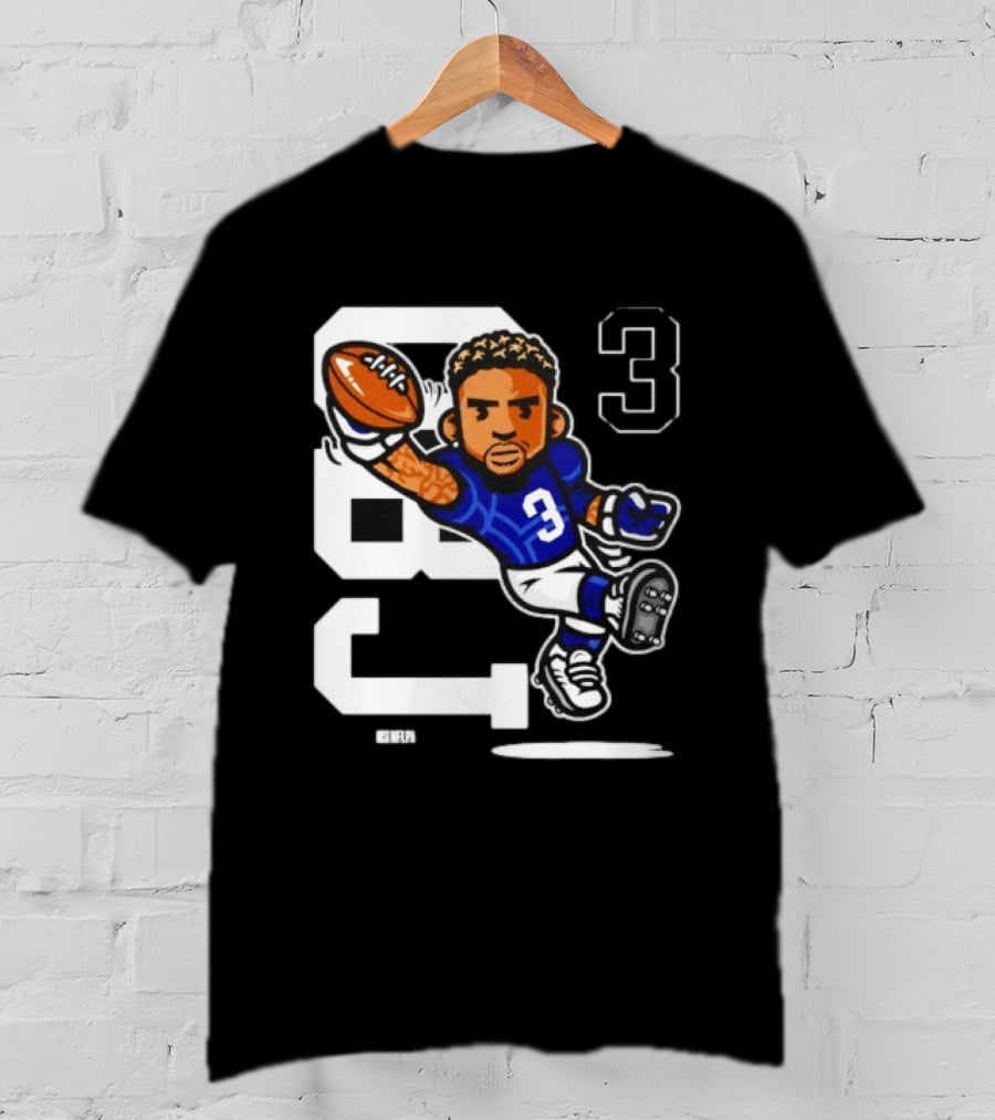 Odell Beckham Jr. 3 New York Giants Character Catch T-Shirt