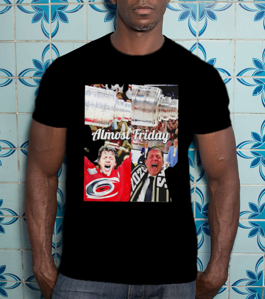 Rod Brind'Amour Almost Friday Ice Hockey Canadian Double Cup Celebration T-Shirt