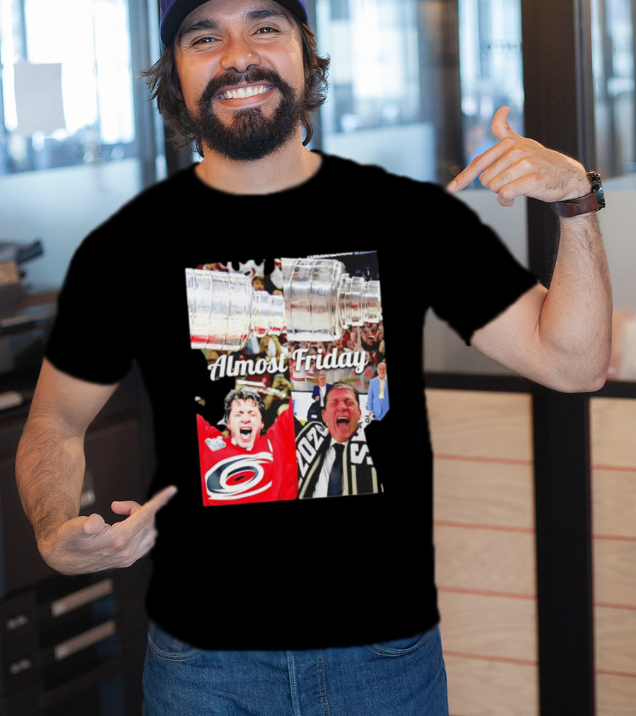 Rod Brind'Amour Almost Friday Ice Hockey Canadian Double Cup Celebration T-Shirt