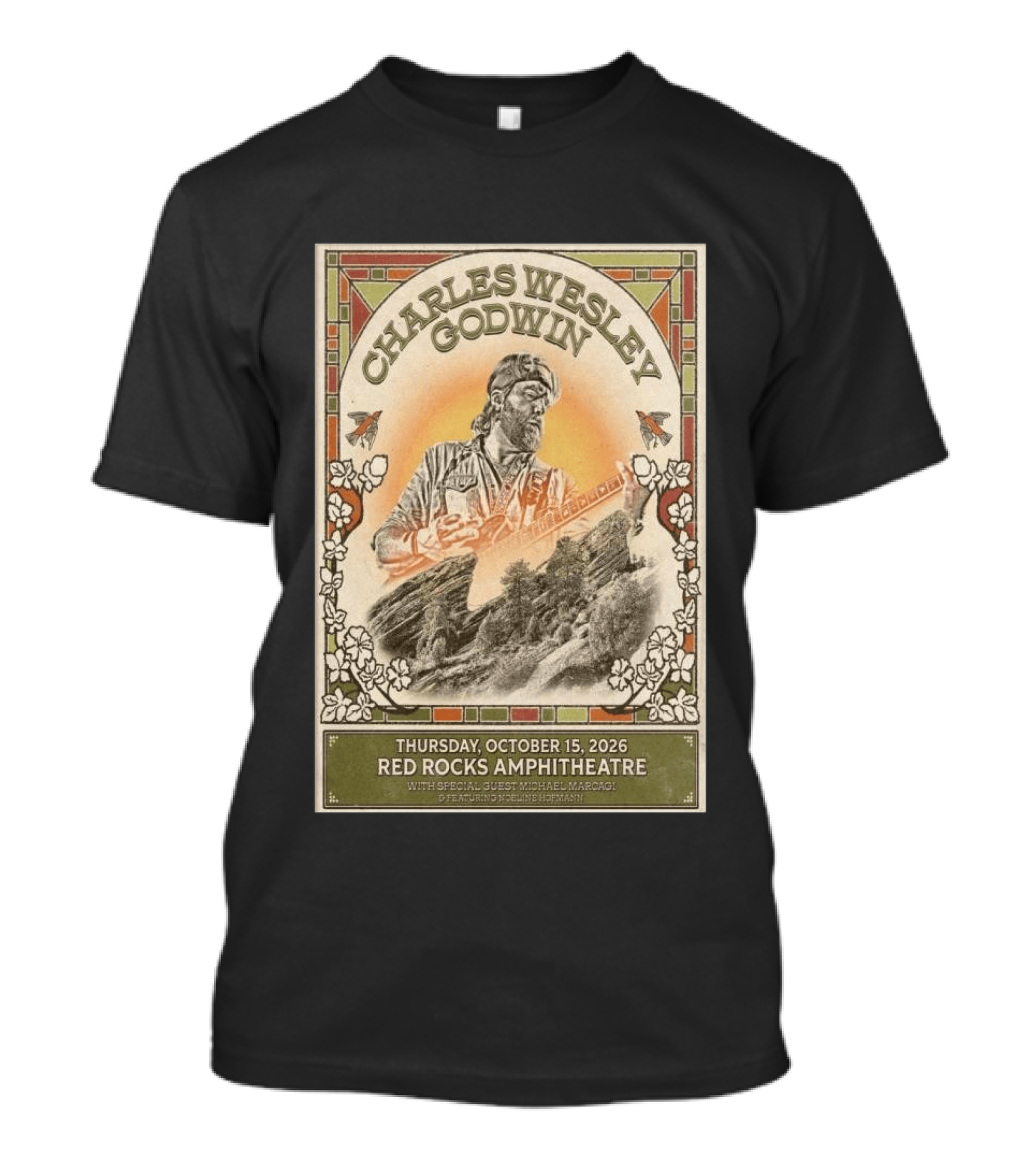 Charles Wesley Godwin Red Rocks Amphitheatre Concert October 15 2026 Featuring Special Guest Michael Marcagi T-Shirt