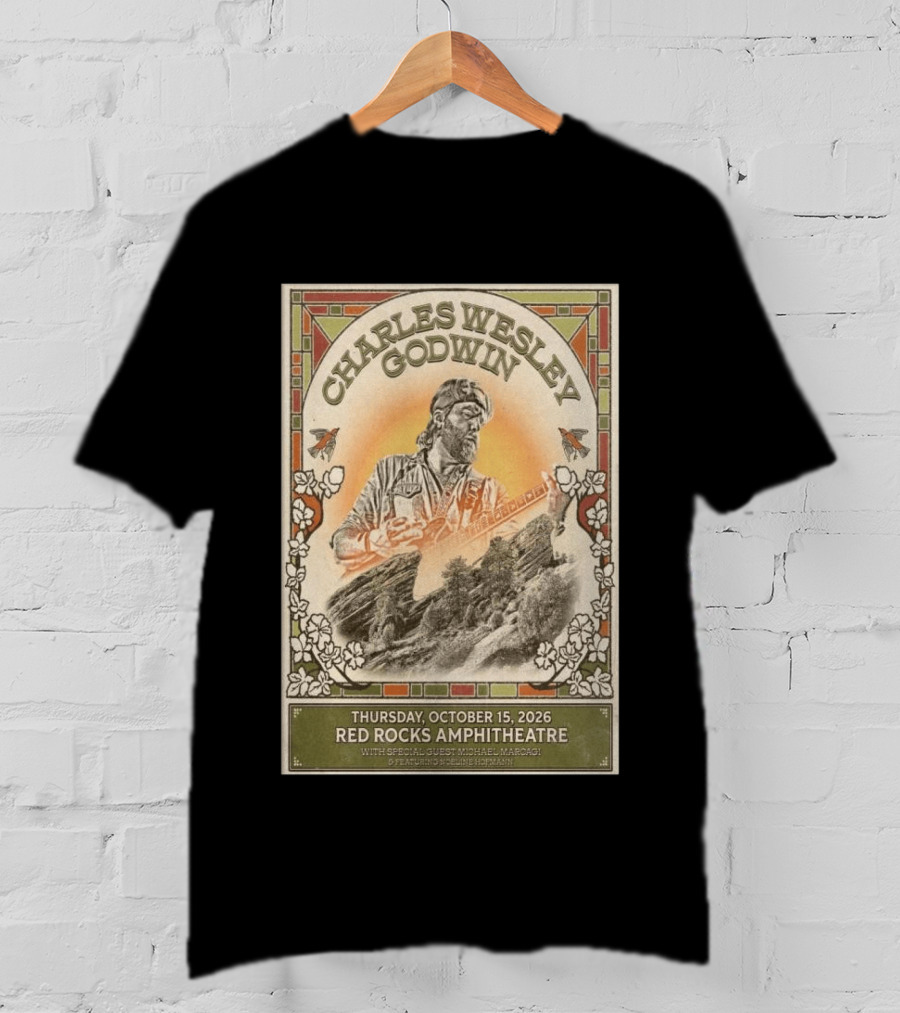 Charles Wesley Godwin Red Rocks Amphitheatre Concert October 15 2026 Featuring Special Guest Michael Marcagi T-Shirt
