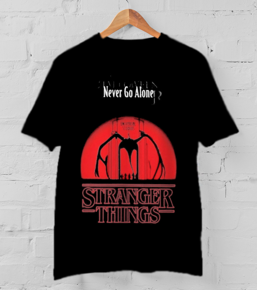 Stranger Things Never Go Alone Universal Studios Halloween Horror Nights T-Shirt