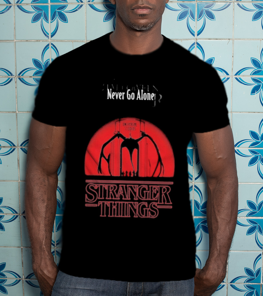 Stranger Things Never Go Alone Universal Studios Halloween Horror Nights T-Shirt