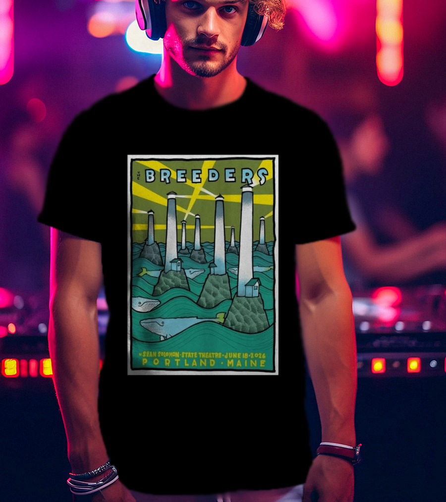 Breeders Sean Solomon State Theatre Portland Maine June 18 2026 T-Shirt