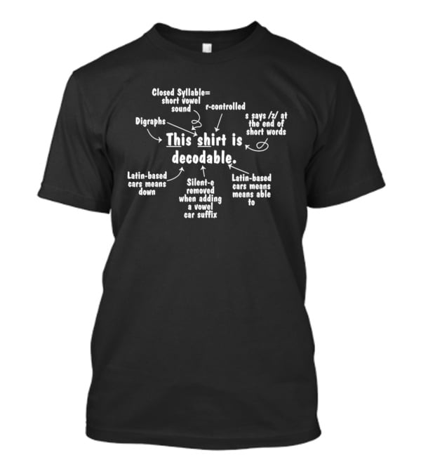 This Is Decodable Structured Literacy Reading Teacher Silent E Digraphs R Controlled Suffix T-Shirt
