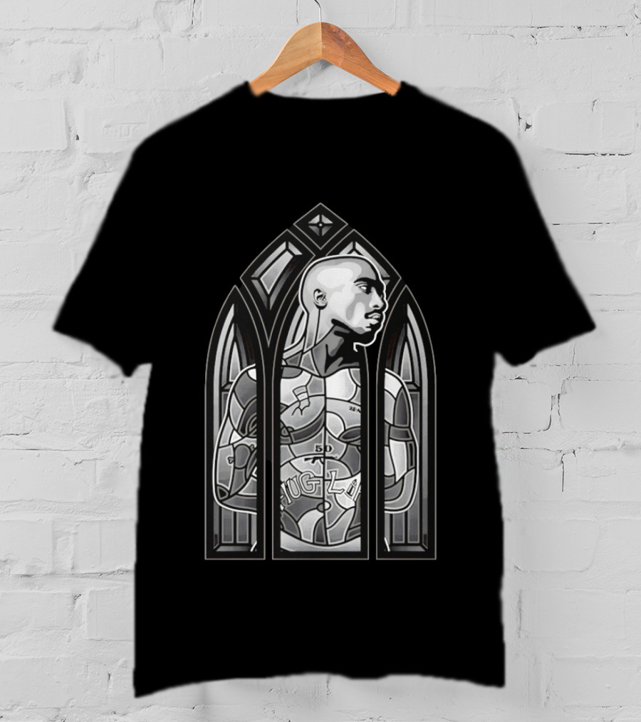 Tupac Shakur Thug Life Stained Glass Window 2Pac T-Shirt