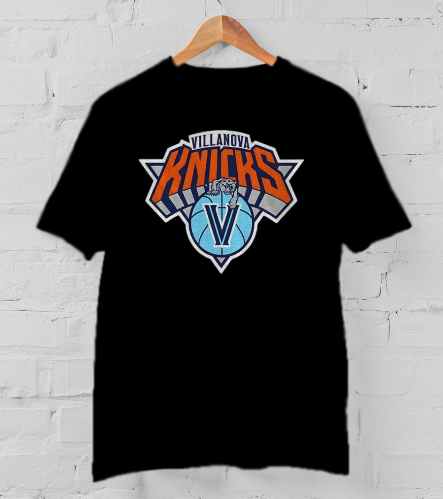 Villanova Knicks Wildcats And New York Knicks Basketball Mashup T-Shirt