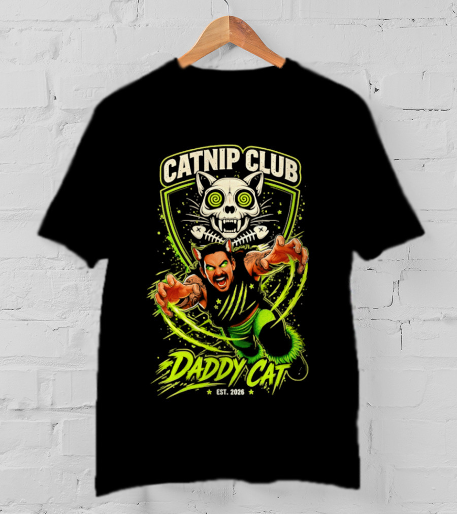 Catnip Club Daddy Cat Wrestling Est 2020 T-Shirt