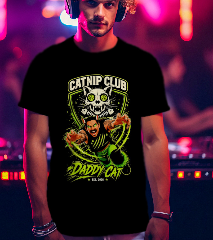 Catnip Club Daddy Cat Wrestling Est 2020 T-Shirt