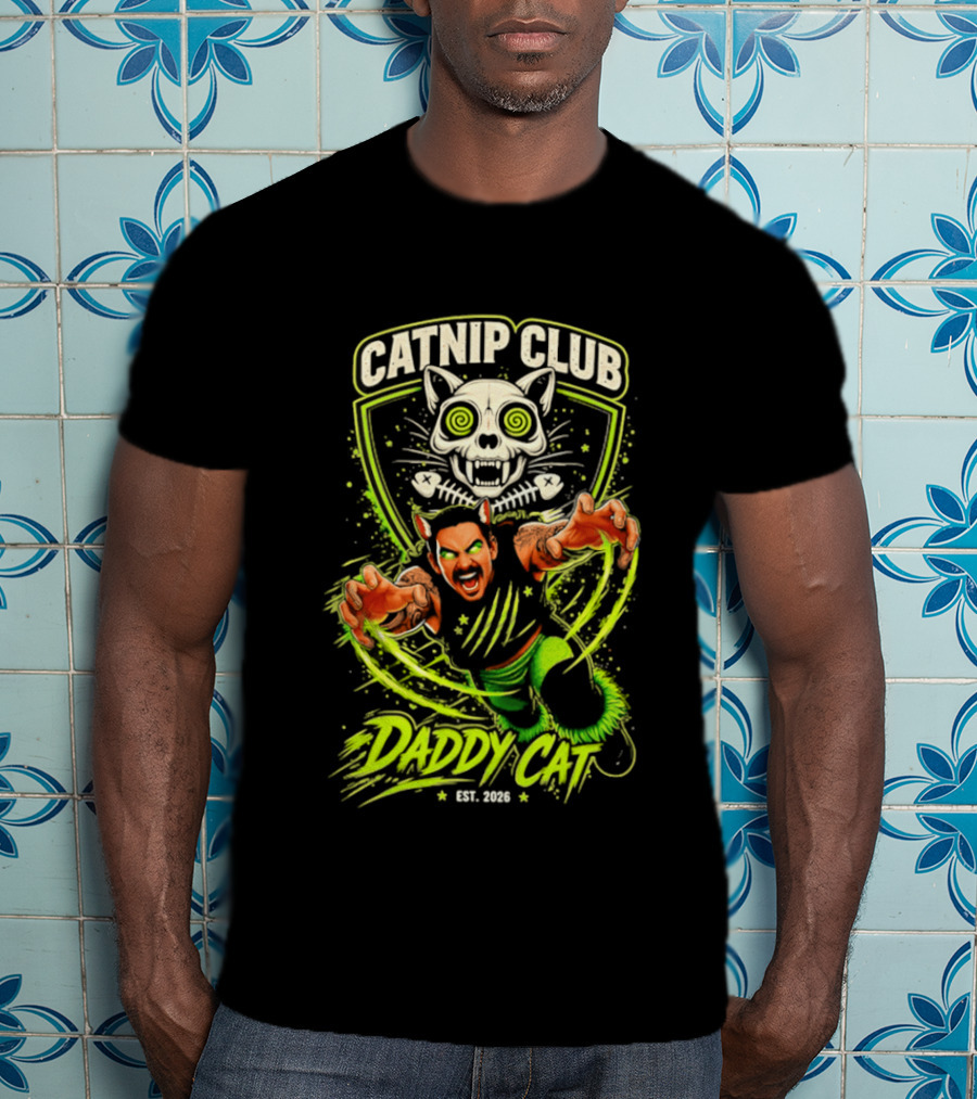 Catnip Club Daddy Cat Wrestling Est 2020 T-Shirt