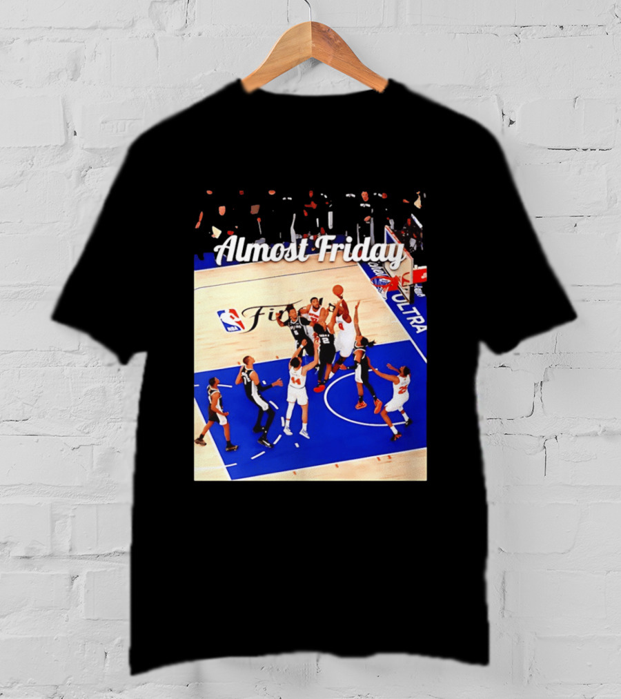 Almost Friday New York Knicks NBA Fit Game 4 Action Scene T-Shirt