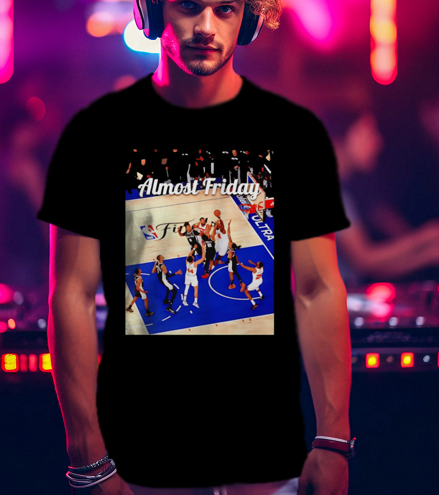 Almost Friday New York Knicks NBA Fit Game 4 Action Scene T-Shirt
