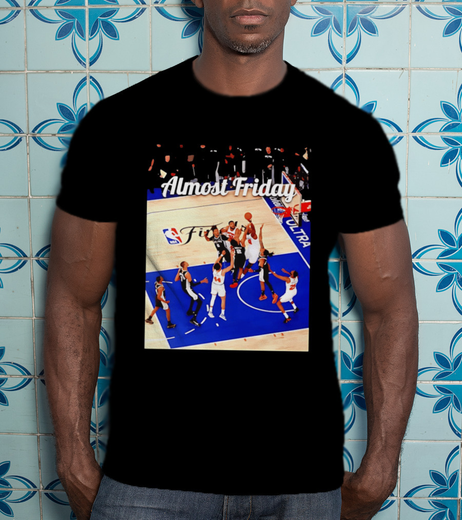 Almost Friday New York Knicks NBA Fit Game 4 Action Scene T-Shirt