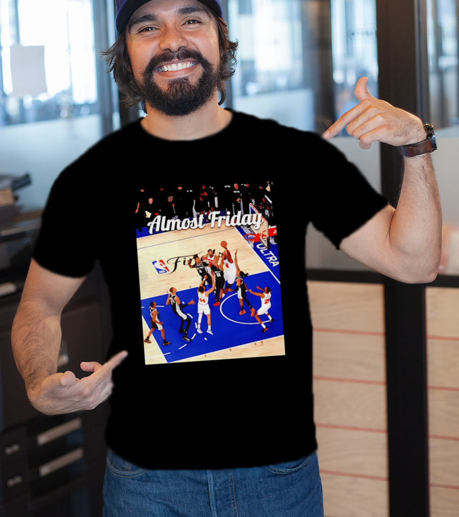 Almost Friday New York Knicks NBA Fit Game 4 Action Scene T-Shirt