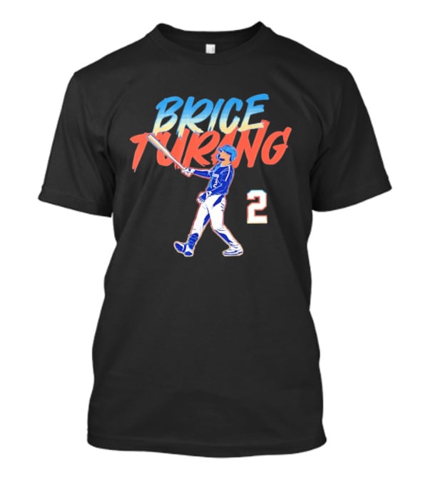 Brice Turang Milwaukee Brewers Slugger Swing Number 2 T-Shirt