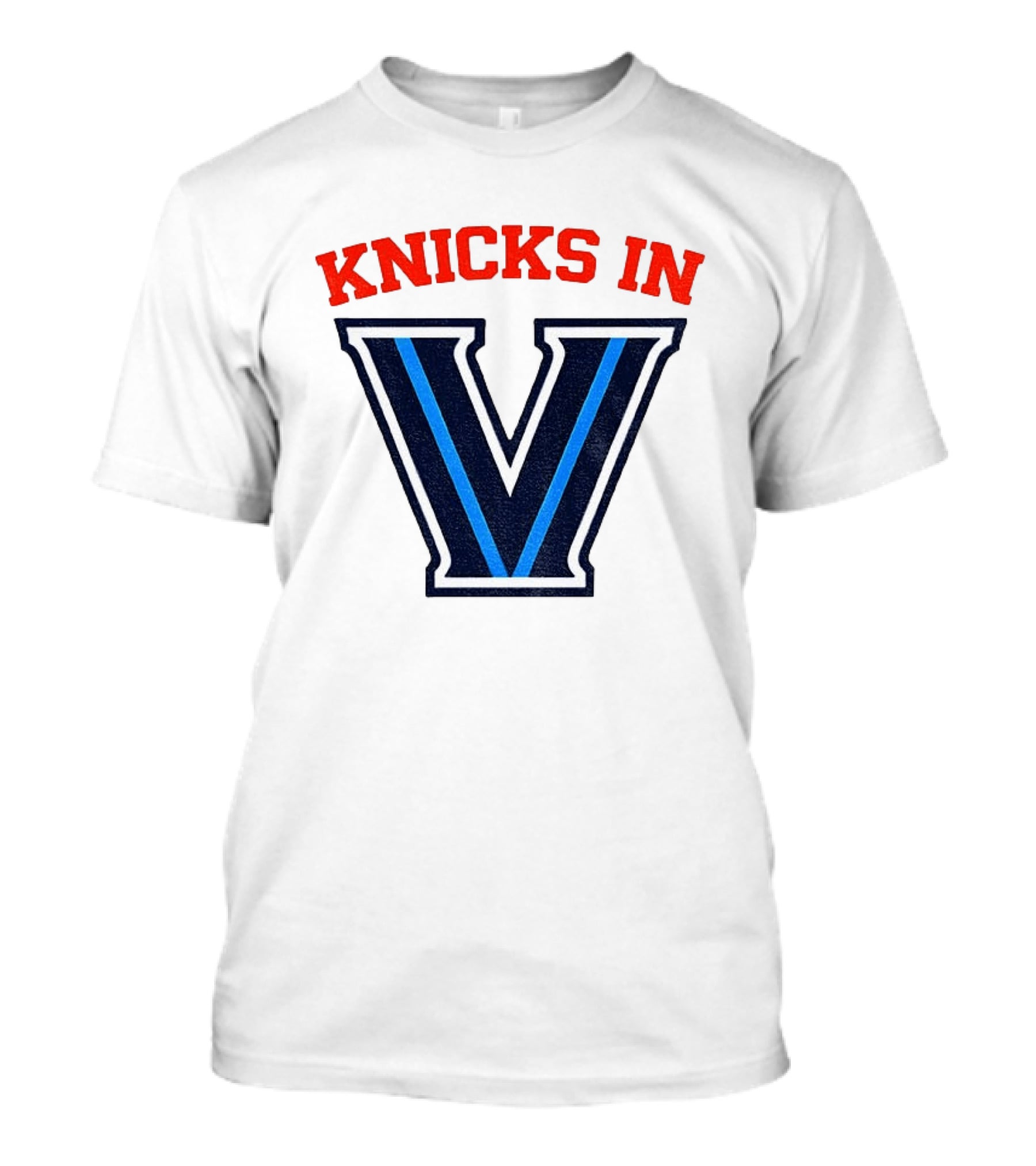Knicks In V New York Knicks Villanova Wildcats NBA 2026 T-Shirt