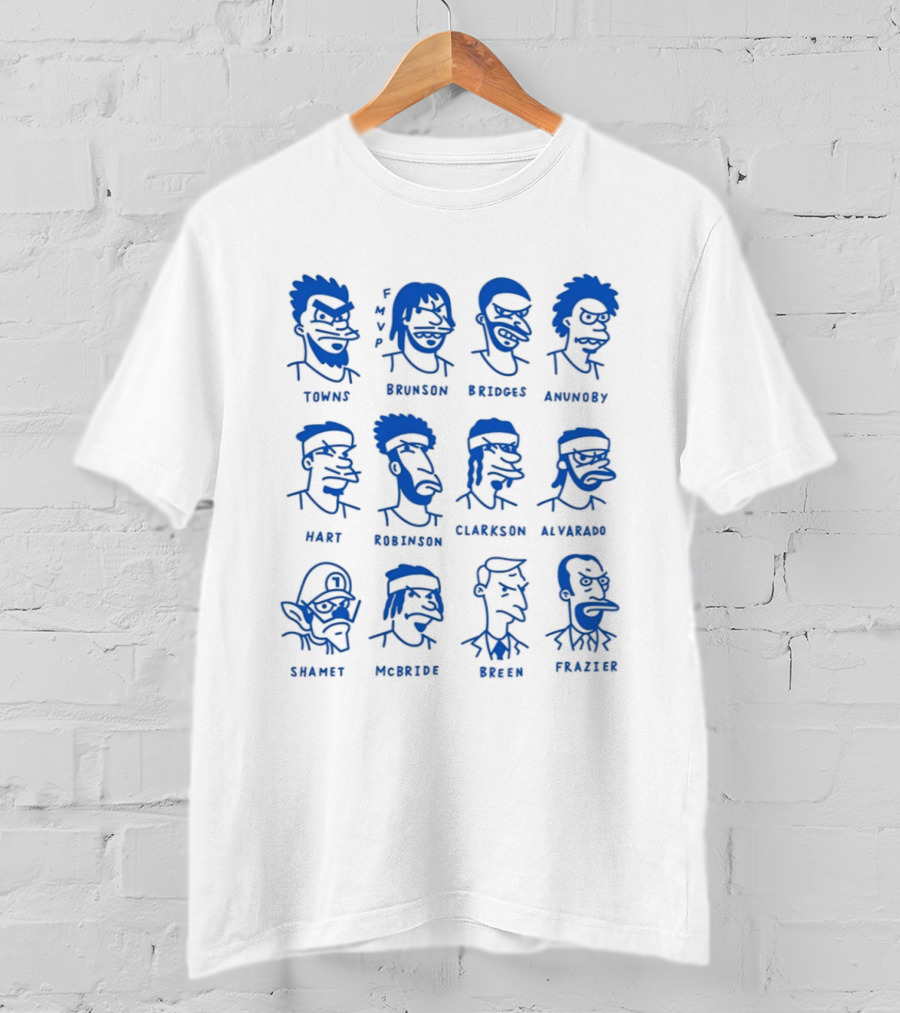 New York Knicks Cartoon Roster Twinz Squishee Seconds Anggre JFab2 Grenouille Elevdude Eyebrowz Shmay Rambro Outofdue Tubeb Freddboy T-Shirt