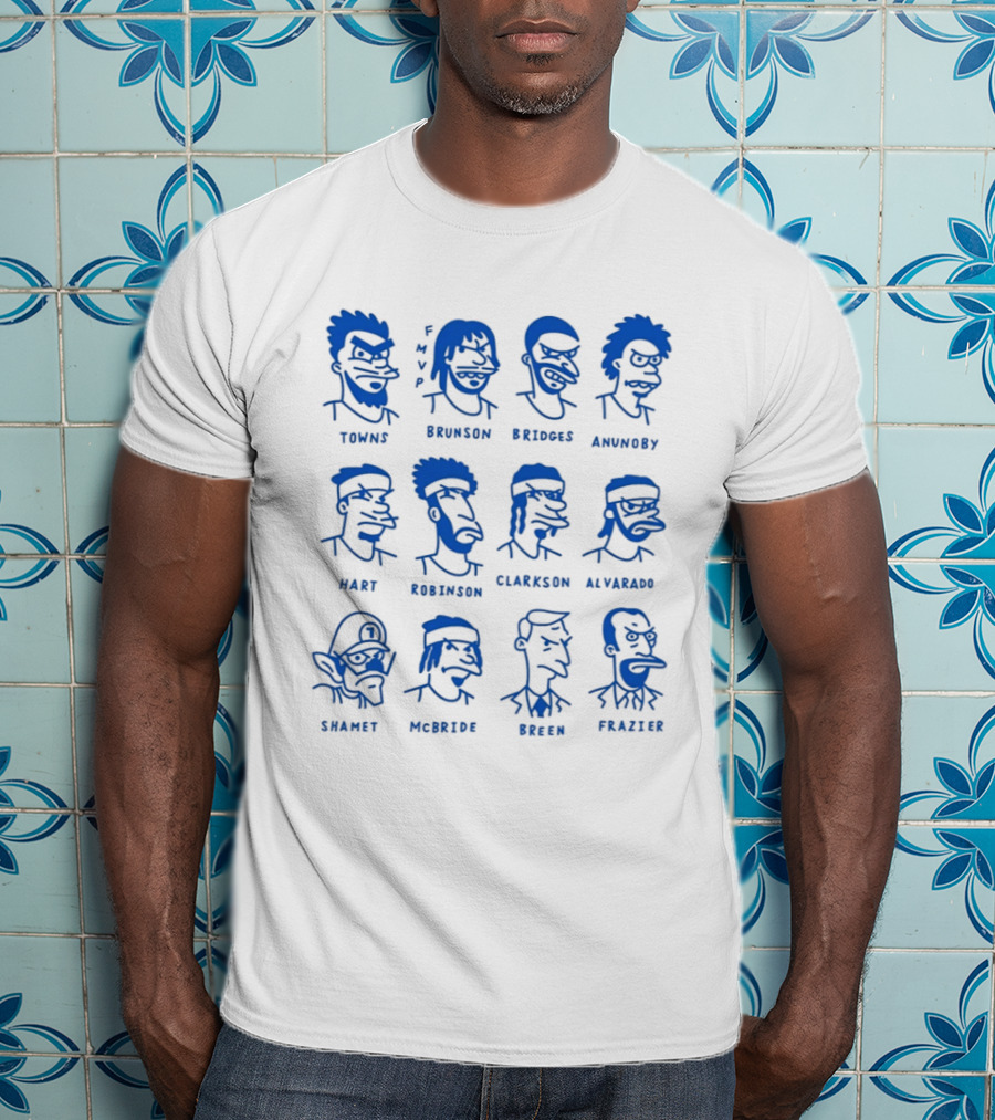 New York Knicks Cartoon Roster Twinz Squishee Seconds Anggre JFab2 Grenouille Elevdude Eyebrowz Shmay Rambro Outofdue Tubeb Freddboy T-Shirt