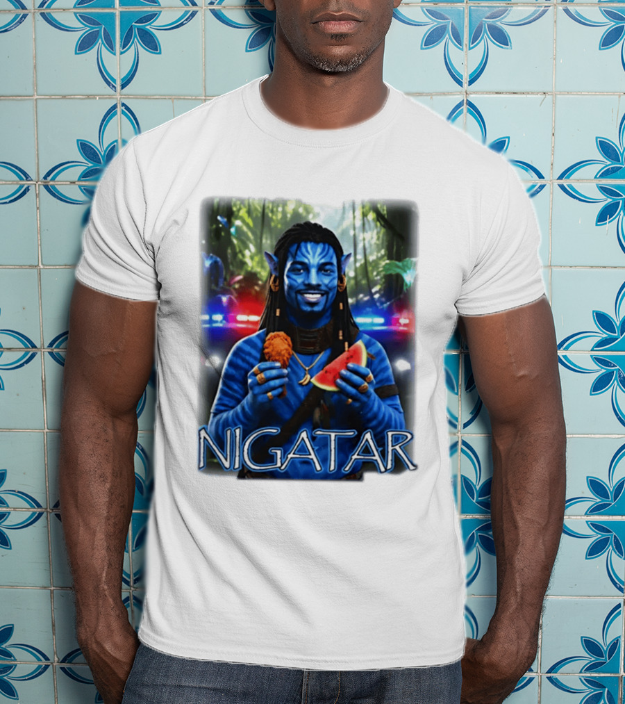 Nigatar Avatar Meme Watermelon And Chicken T-Shirt