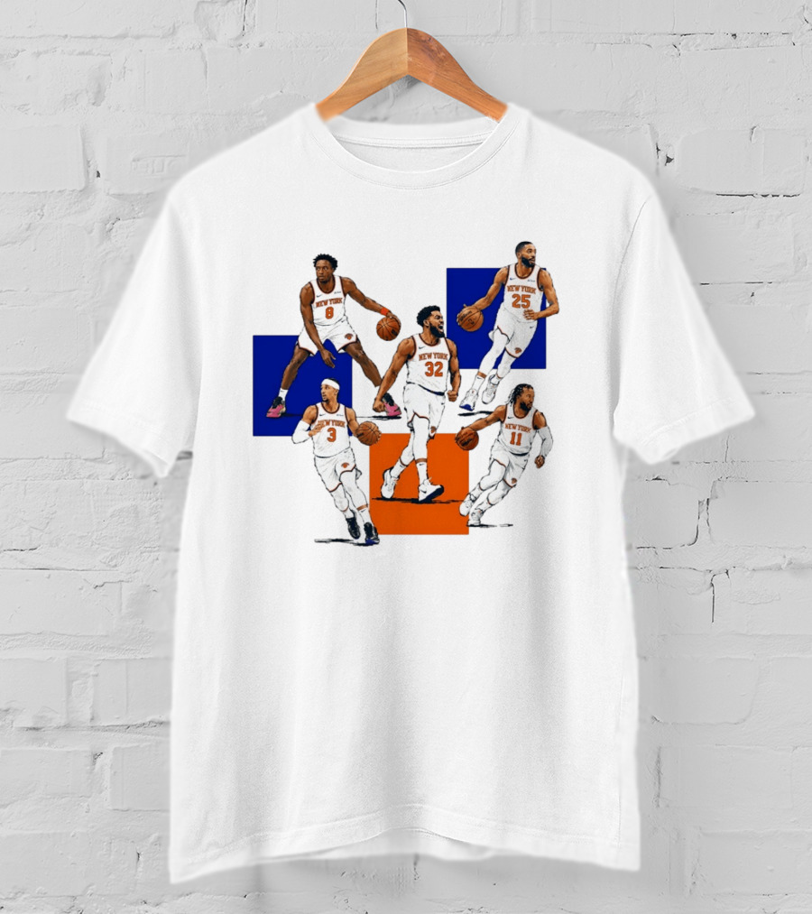 Og Anunoby Josh Hart Karl Anthony Towns Mikal Bridges Jalen Brunson New York Knicks Basketball Players T-Shirt