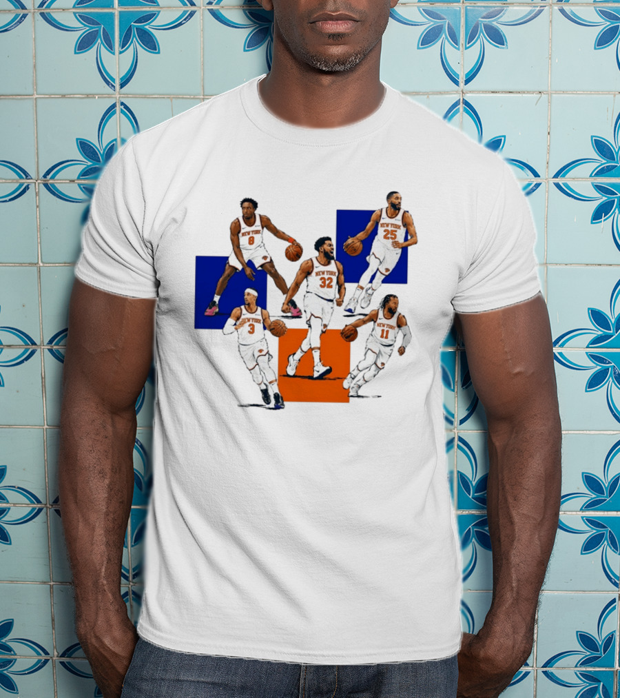 Og Anunoby Josh Hart Karl Anthony Towns Mikal Bridges Jalen Brunson New York Knicks Basketball Players T-Shirt
