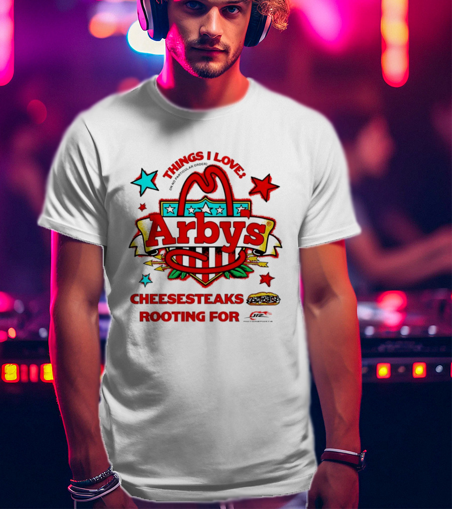 Sammy Smith Arby's Things I Love Cheesesteaks Jr Motorsports Racing Fan T-Shirt