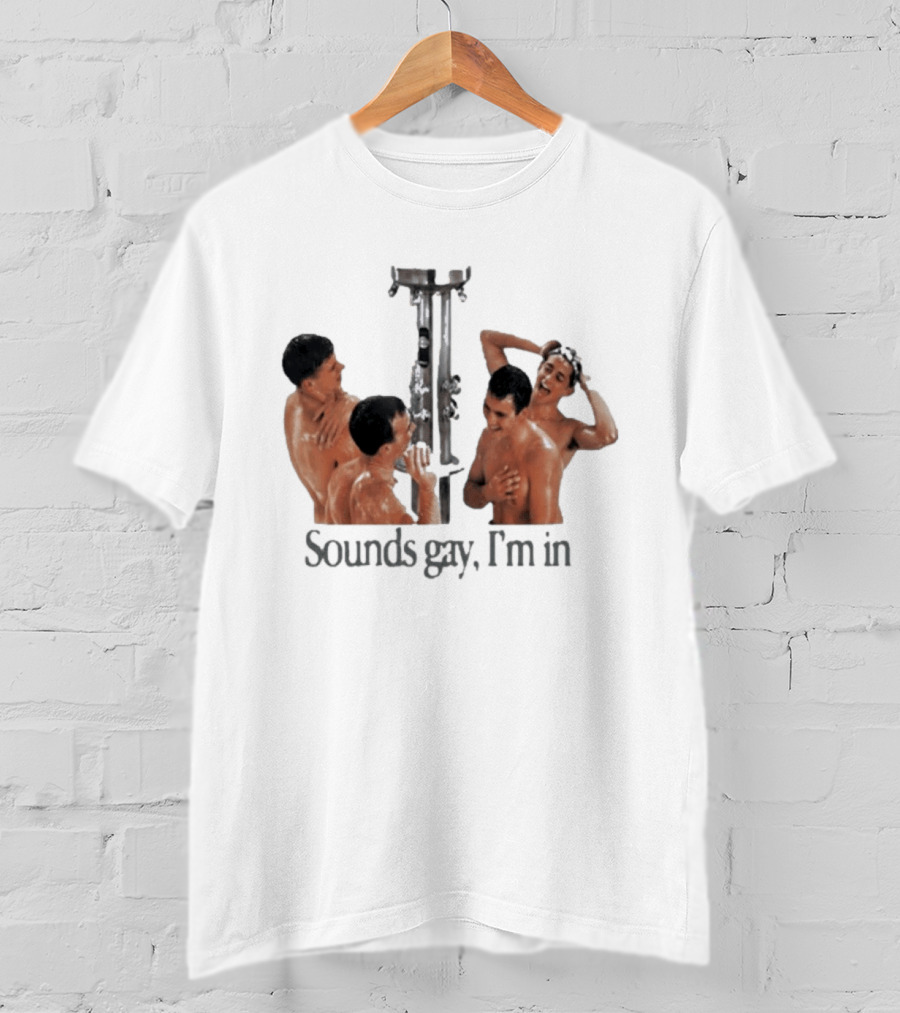 Sounds Gay I'm In Shower Humor Retro Style Men's Group T-Shirt