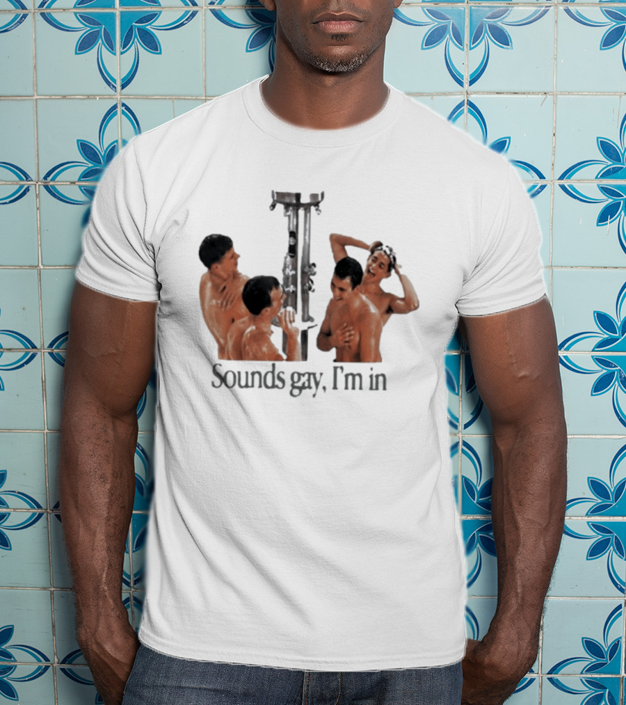 Sounds Gay I'm In Shower Humor Retro Style Men's Group T-Shirt