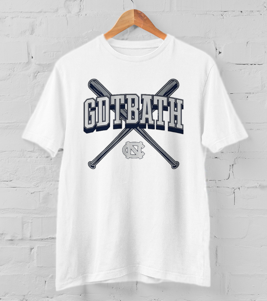 UNC Baseball GDTBATH Crossed Bats NC T-Shirt